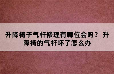 升降椅子气杆修理有哪位会吗？ 升降椅的气杆坏了怎么办